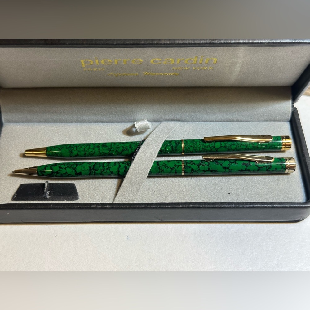 Pierre Cardin Twist Stylus Green Pen & Pencil set